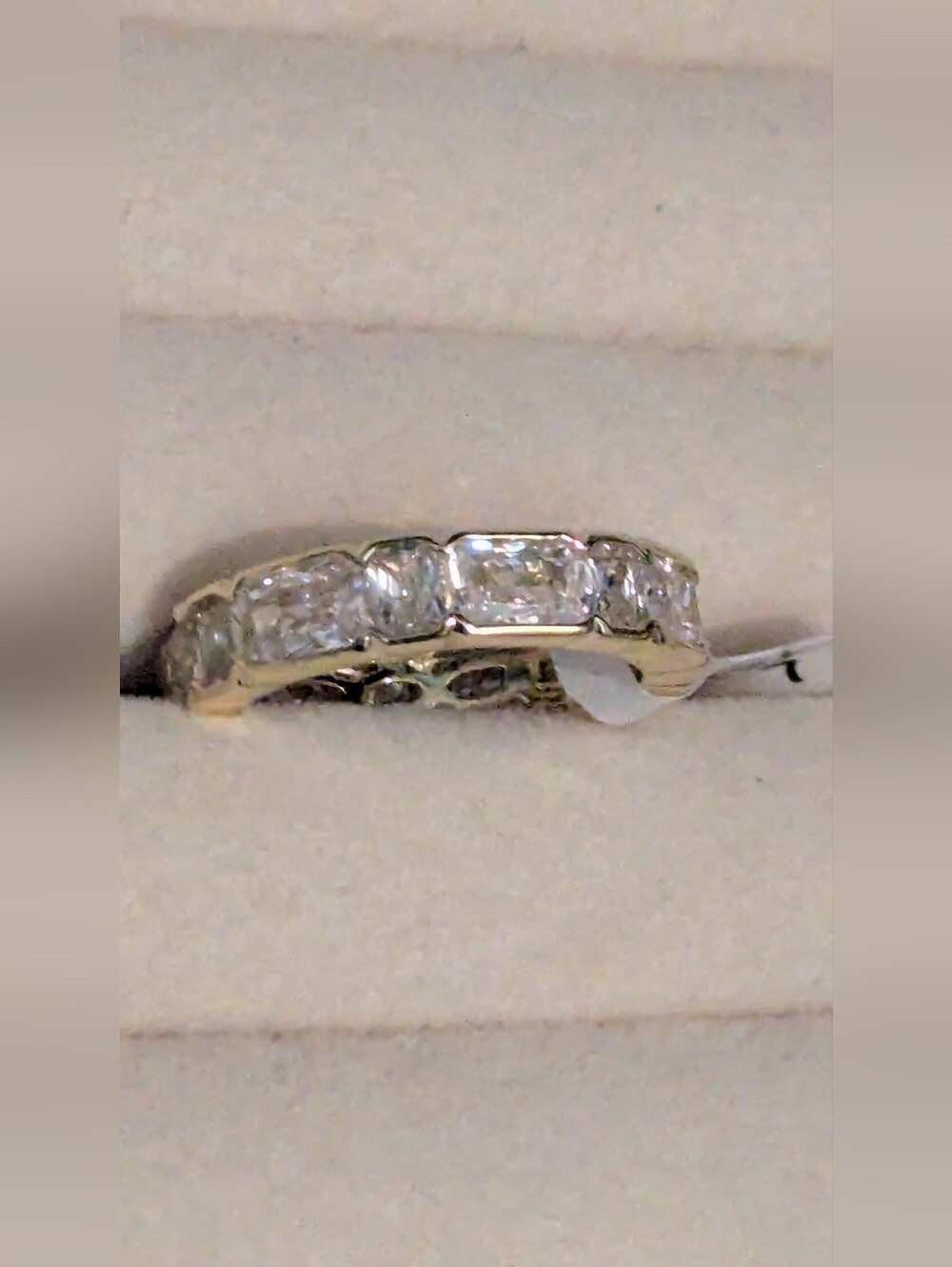 18KT Gold Plated AAA CZ Eternity Band – Size 7 W62926-7